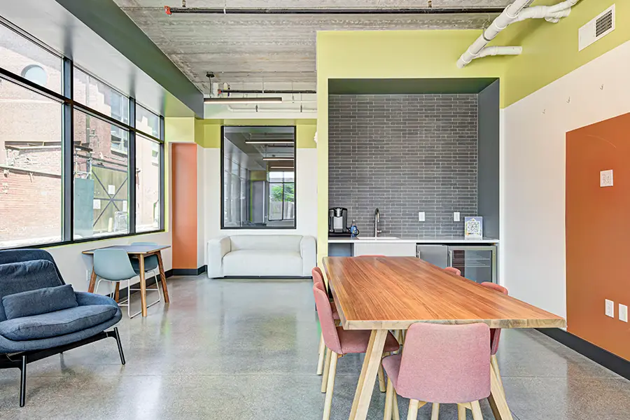 Whether you'll be studying all year in the clubhouse lounge like this one at Block 20 Apartments or taking your studies elsewhere, many communities have flexible leasing options for college students. Clubhouse at Block 20 Apartments